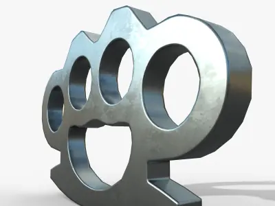 Brass knuckles Free low-poly 3D model
