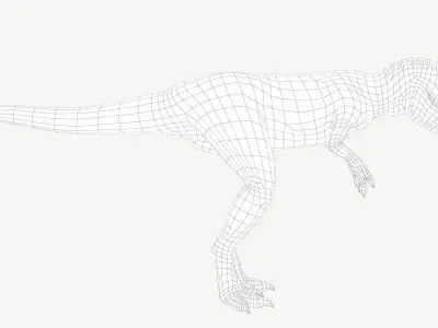 Young Tyrannosaurus Rex Low-poly 3D model