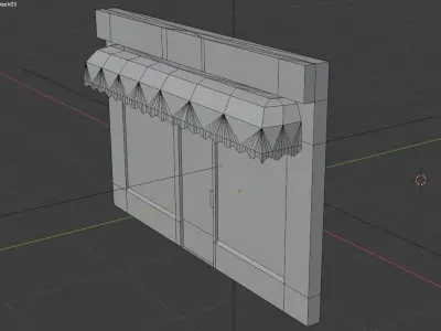 Storefront Shopfront Starbucks Coffee Shop Retail City Low-poly 3D model