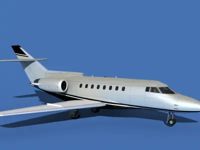 Hawker Siddley 1000 V09 3D model