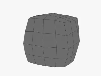 Ancient stone head Low-poly 3D model