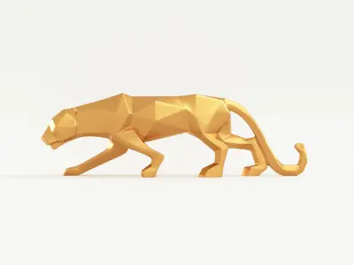 Decor Panther Statue 3D model