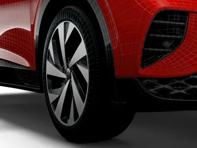 Volkswagen ID4 1st 2021 wheel 3D model