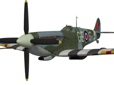 Supermarine spitfire Mk-IXe 3D model