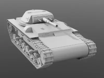 Carro de Combate Verdeja Tank 3D model