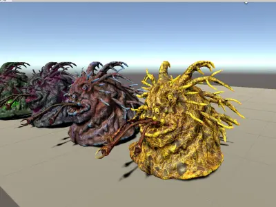 Monster Slug Low-poly 3D model