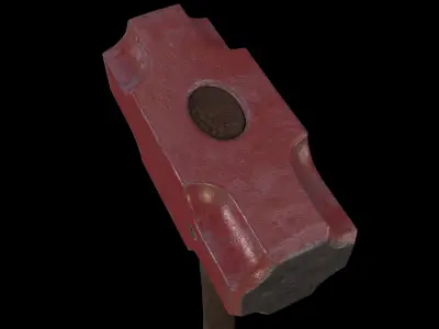 Hammer Low-Poly PBR Game Ready Free low-poly 3D model