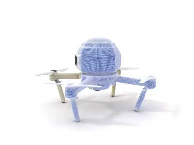Desert Surveillance Drone model pack Low-poly 3D model