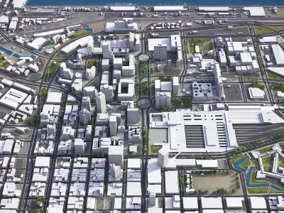 Cape Town Low-poly 3D model