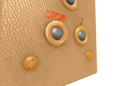 Elevator Control Panel Low-poly 3D model