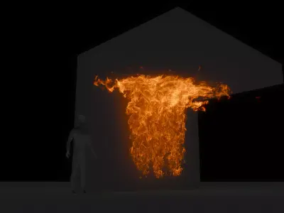 3D Wallfire Animation 3D model