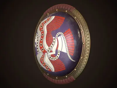 Hoplite Shield Bird Low-poly 3D model