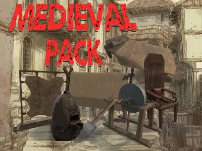 Medieval Pack Low-poly 3D model