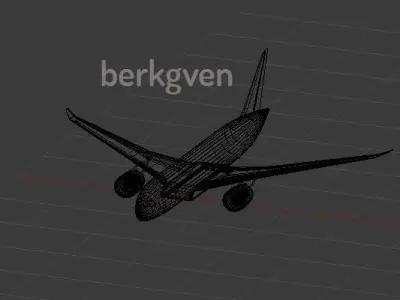 Boeing 787 Dreamliner Low Poly Low-poly 3D model