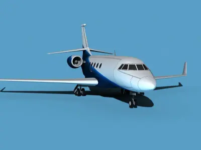 Dassault Falcon 2000 V15 3D model