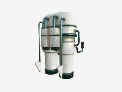 Jetpack C06 White Dirt - SciFi Character Design Low-poly 3D model