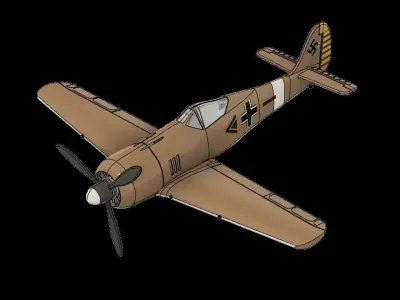 FOCKE WULF FW-190 A4- STL files - 3D printing 3D print model