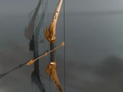 Forged Bronze Bow Pack - Fantasy Archery Weapons 3D model