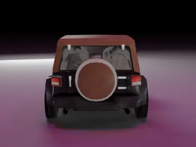Wrangler Jeep 2012 Free low-poly 3D model