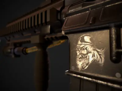 M4  HK416 Low-poly 3D model