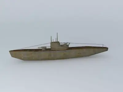 Submarine U47 Free 3D model