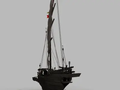 Chinese Old ship 03 3D model