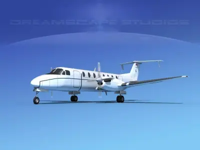 Beechcraft C-12J Huron V04 USAF 3D model