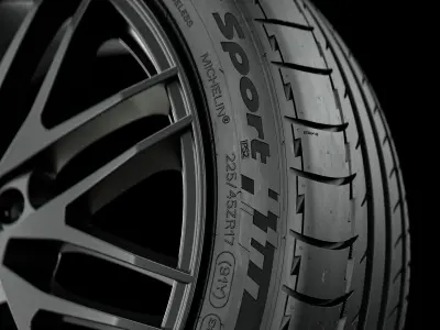 Michelin Pilot Sport PS2 N3 225 45 ZR17 3D model