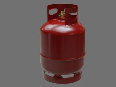 Gas Cylinder 1A Low-poly 3D model