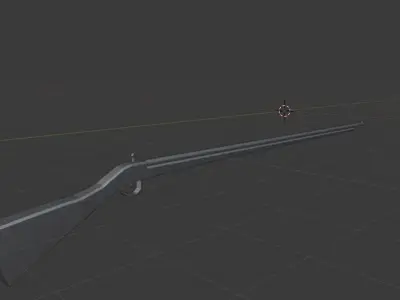 1700-1800 Rifle Low Poly Free low-poly 3D model