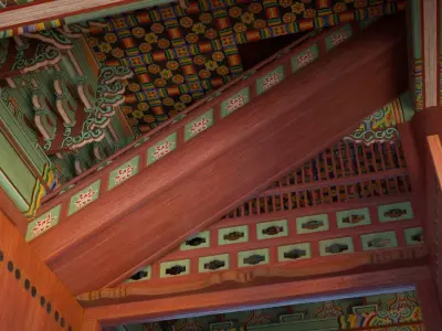 Korea Gyeongbokgung Geunjeongmun Gate - Joseon Palace 3D model