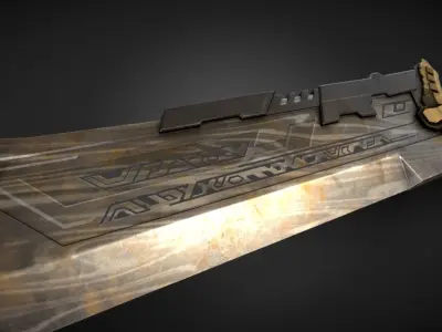 Thanos Infinity Sword Low-poly 3D model