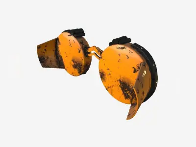 SciFi Glasses G07 Orange Dirt - Character Design Fashion Free low-poly 3D model