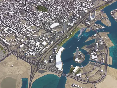 Manama Low-poly 3D model