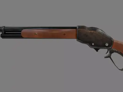 Winchester 1887 - Rigged - Game Ready - PBR Low-poly 3D model