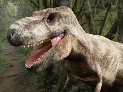 T-Rex Rigged 3D Model Low-poly 3D model