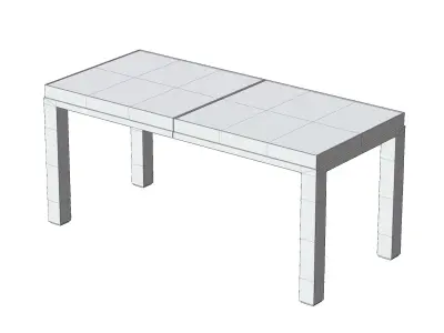 Furniture outdoor metal table Low-poly 3D model