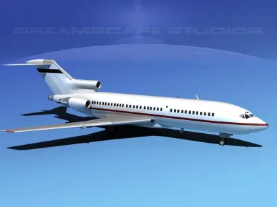 Boeing 727-100 Corporate Jet 3 3D model