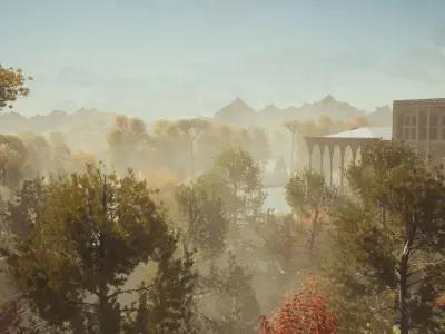 AliQapu traditional iranian palace Low-poly 3D model