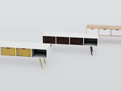 Contemporary Furniture Collection Free Free low-poly 3D model