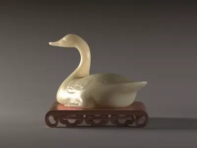 muteswan goose swan animal mammal wild realistic 3D model