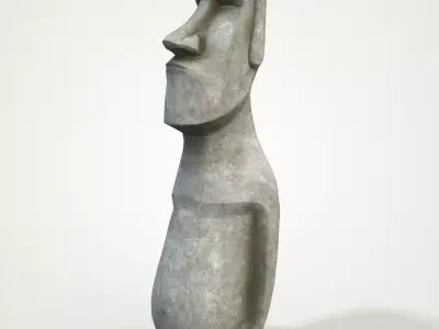 Moai statue 4k Bonus Printable Low-poly 3D model