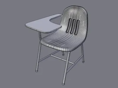 PBR Old School Chair with variations Free 3D model