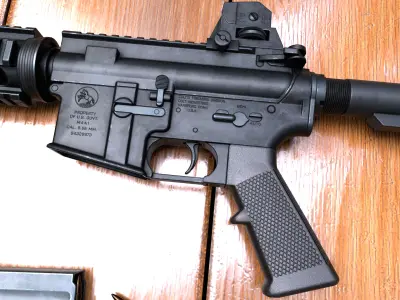 M4A1 rifle Low-poly 3D model