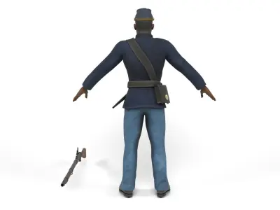 Union Soldier 2 Low-poly 3D model
