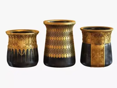 Gustav Gurschner tree vases 3D model