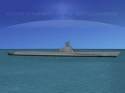 Submarine SS-212 USS Gato 3D model