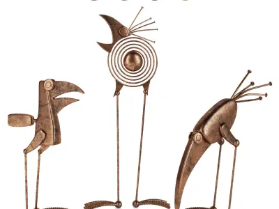 Decorative Birds Sculptures Vol-4 3D model