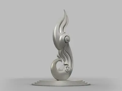 Phoenix the bird sculpture Classic life culture symbol 3D model