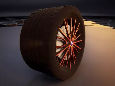 Car tire Free 3D model